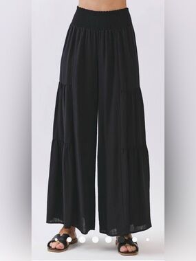 Final Touch Triple Tiered Wide-Leg Palazzo Pants